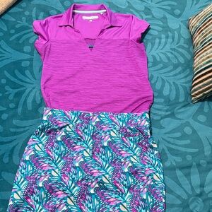 Pebble Beach golf outfit. Medium